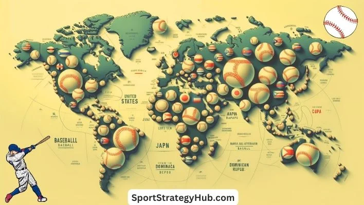 Map of world showing countries where baseball is spreading.
(How Many Countries Play Baseball)