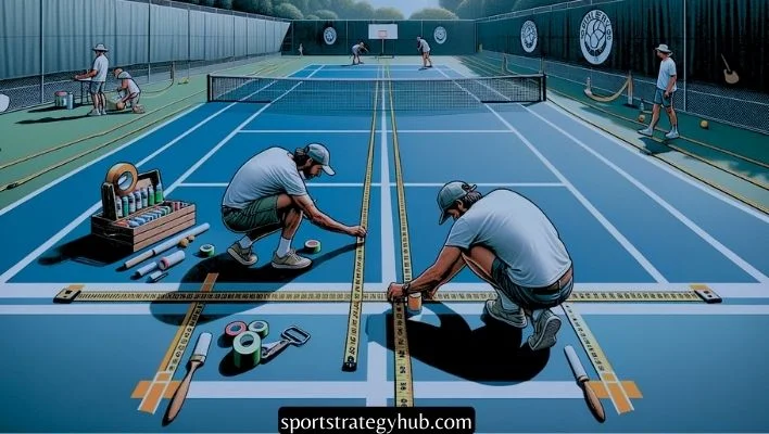 Drawing Your Own Pickleball Lines on a Tennis Court
